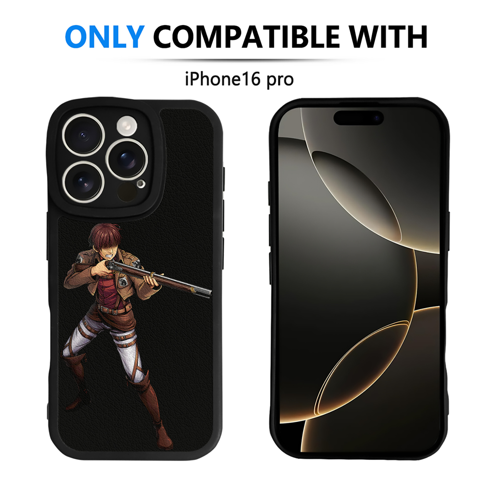 （画像用） 進撃の巨人 Attack on Titan 【iPhone 16シリーズ対応】シリコンスマホケース（レザー調） 材質：シリコン